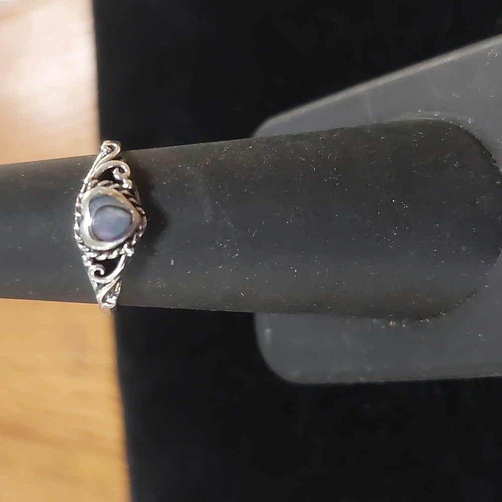 Sterling Silver Abalone Ring Assorted Sizes. Dainty